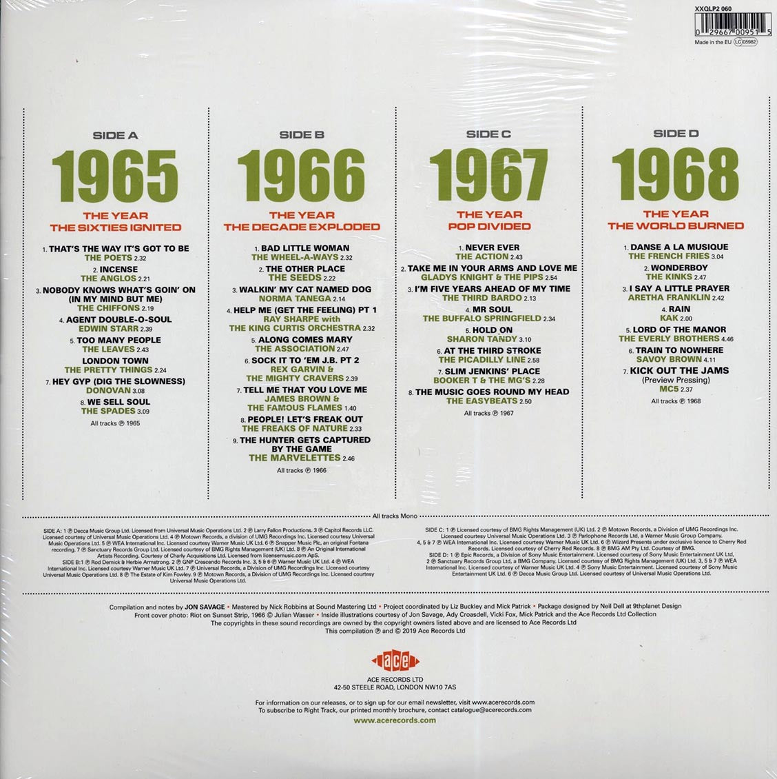 Savoy Brown, The Seeds, The Pretty Things, Etc. - Jon Savage's 1965-1968: The High Sixties On 45 (2xLP) (180g) (colored vinyl)