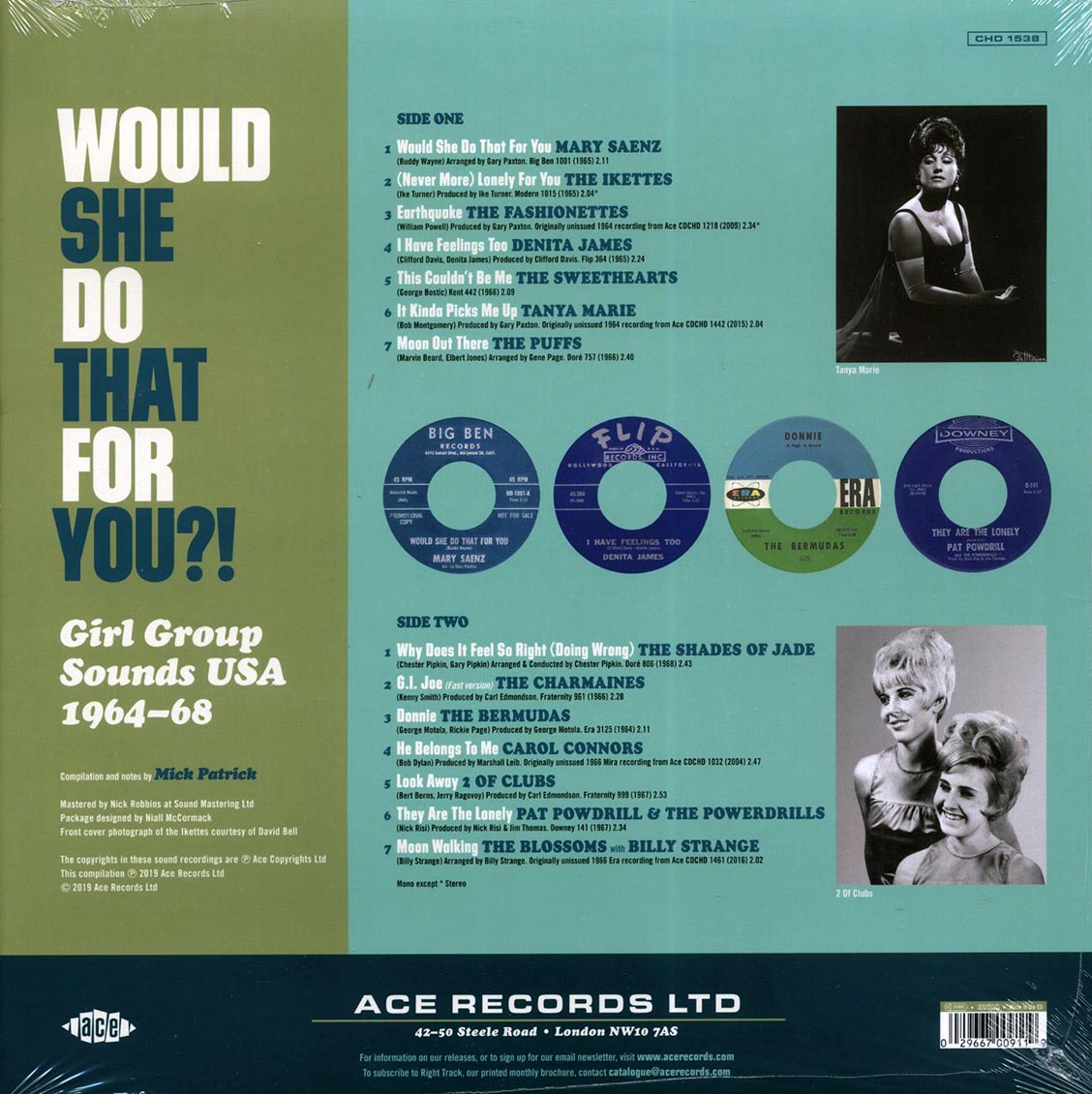 Tanya Marie, The Ikettes, The Fashionettes, The Puffs, Etc. - Would She Do That For You? Girl Group Sounds USA 1964-68