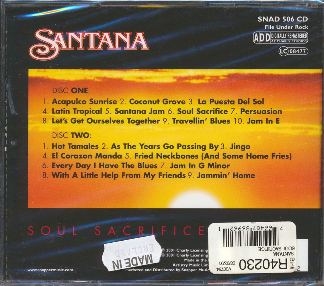 Santana - Soul Sacrifice (2xCD)