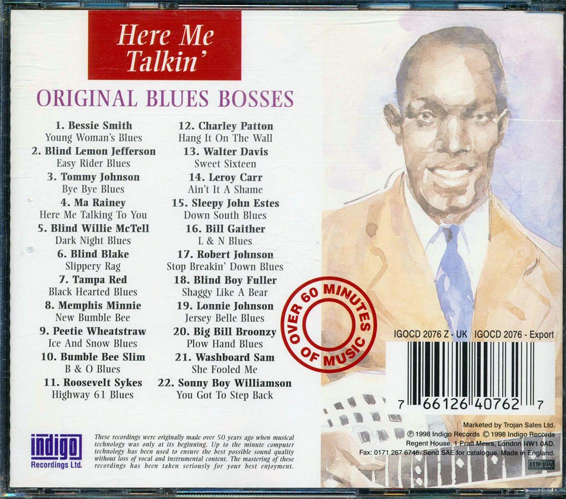 Charley Patton, Tampa Red, Washboard Sam, Etc. - Here Me Talkin': The Essential Recordings Of Original Blues Bosses (22 tracks)