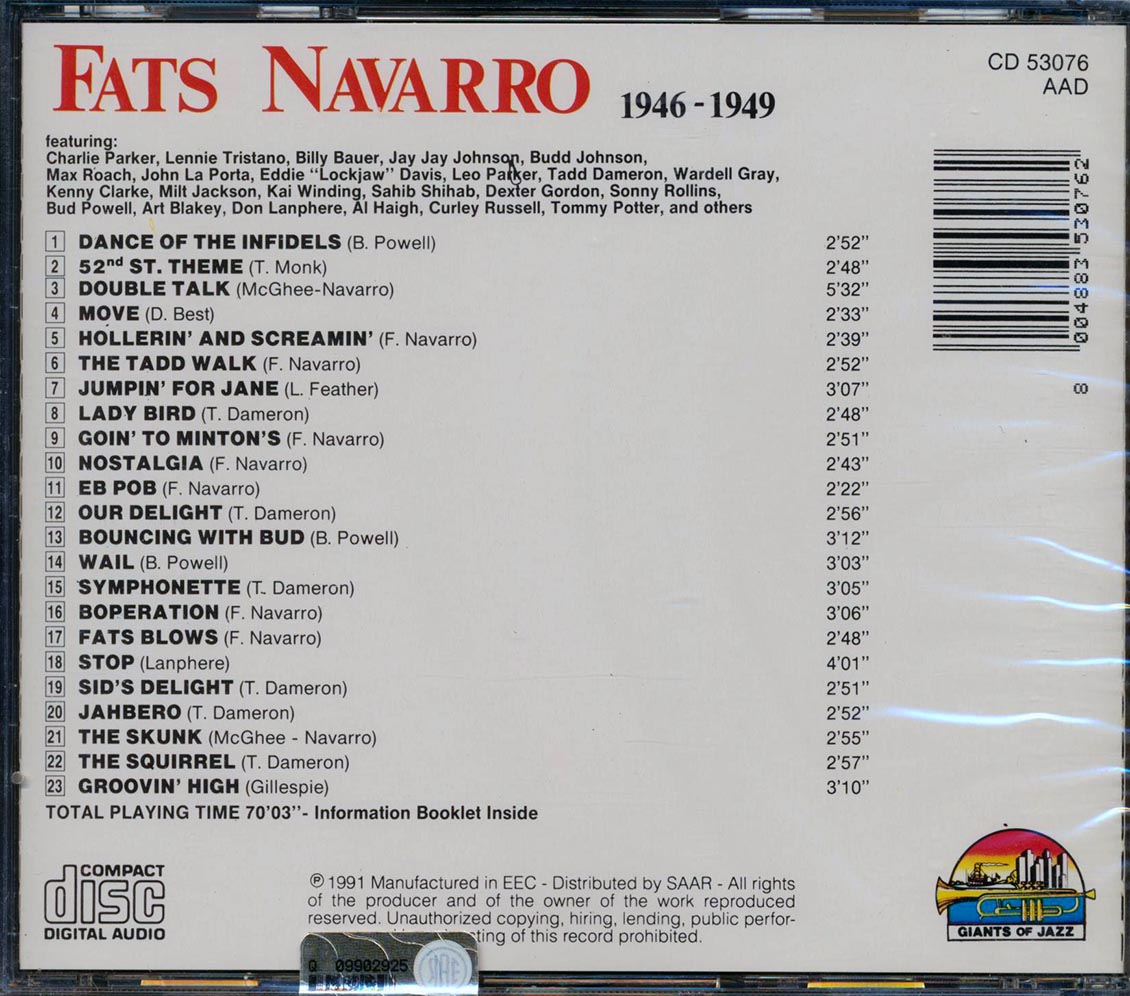 Fats Navarro - Fats Blows: 1946-1949 (23 tracks)