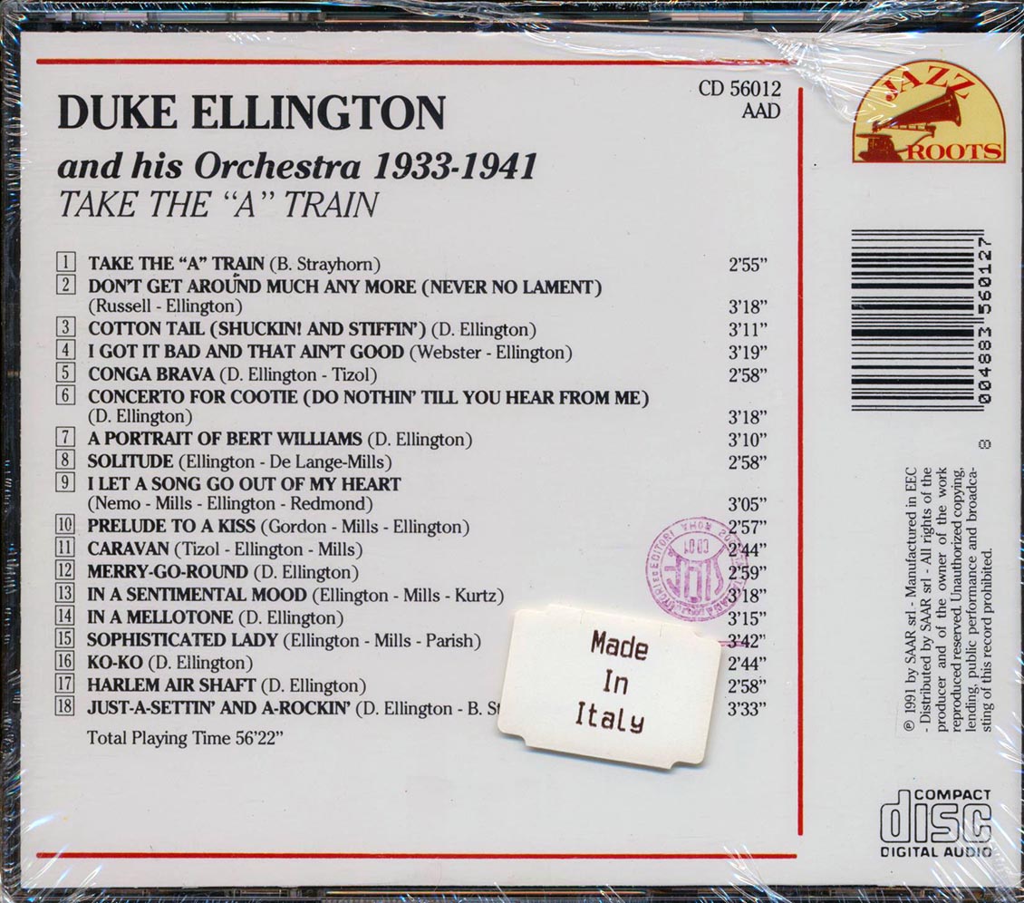 Duke Ellington & His Orchestra - 1933-1941: Take The A Train