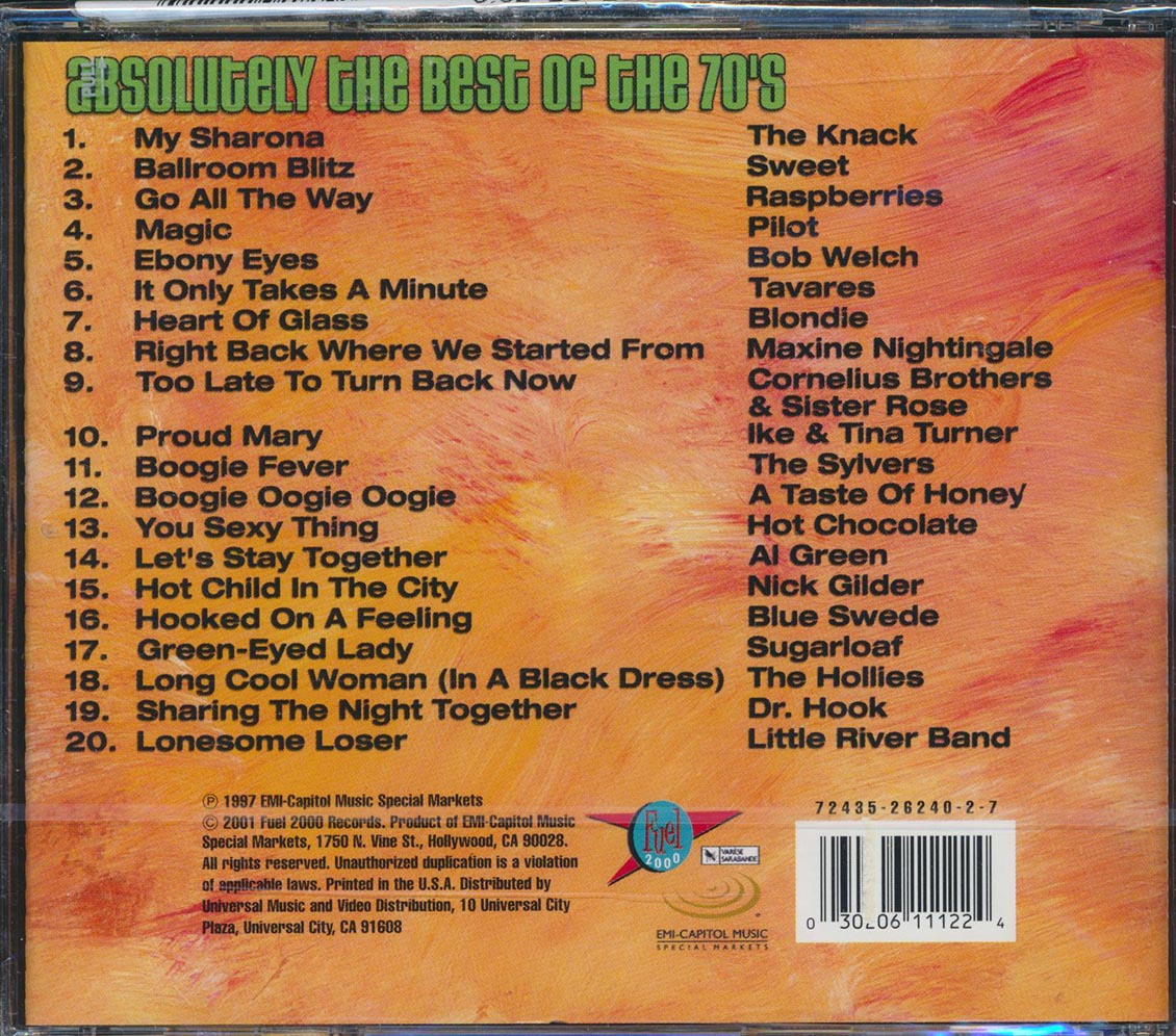 Blondie, The Knack, The Hollies, Hot Chocolate, Etc. - Absolutely The Best Of The 70's (20 tracks)