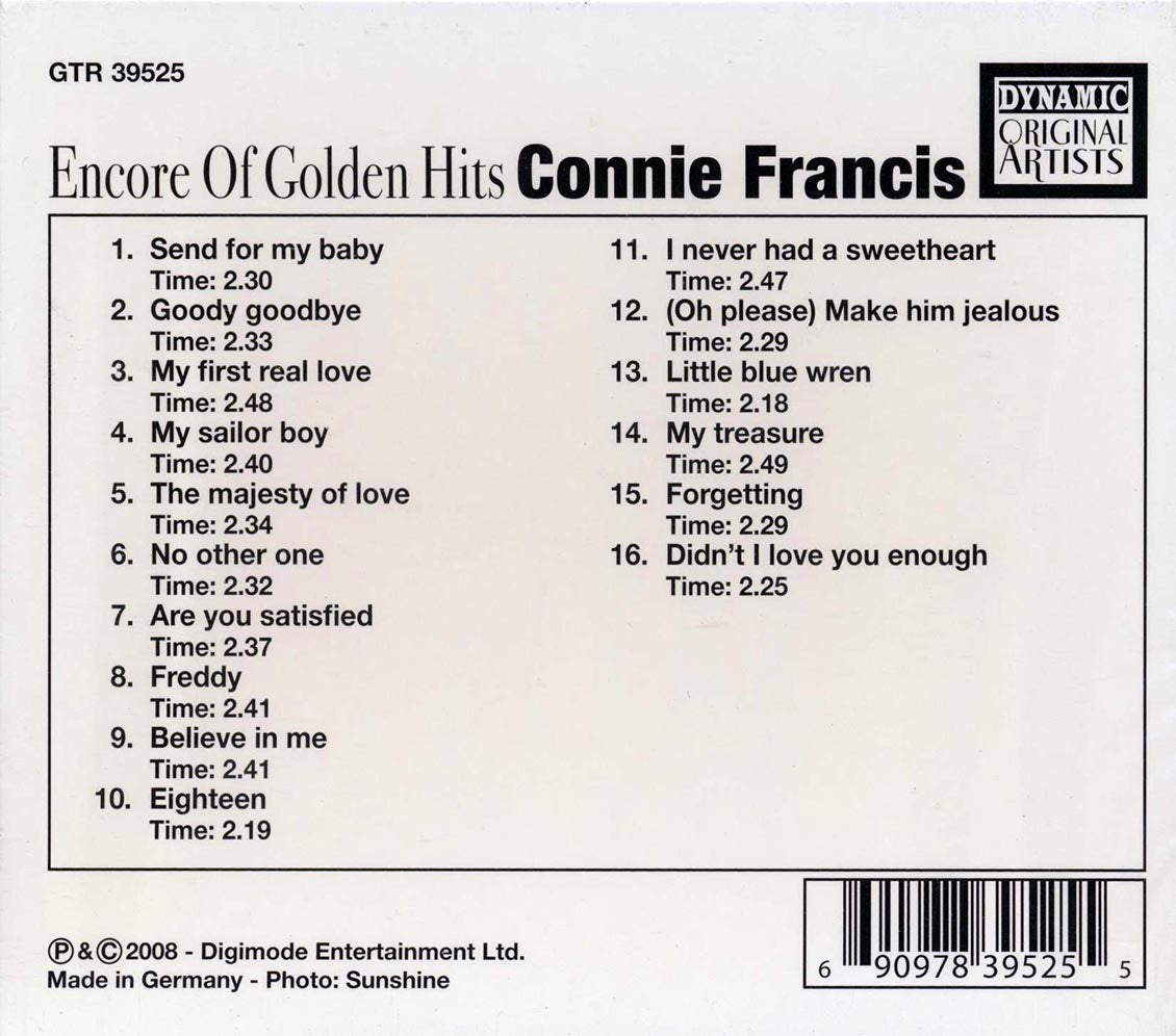Connie Francis - Encore Of Golden Hits