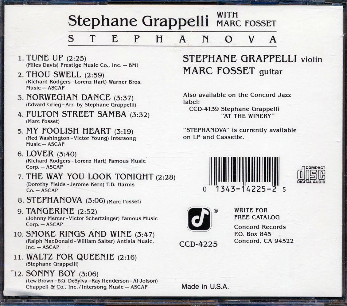 Stephane Grappelli, Mark Fosset - Stephanova (remastered)