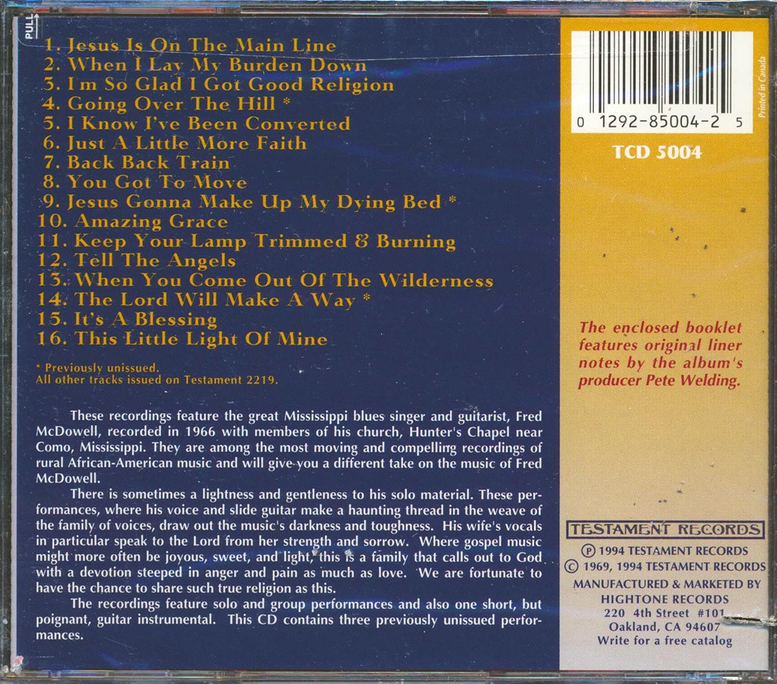 Fred McDowell - Amazing Grace (marked/ltd stock)
