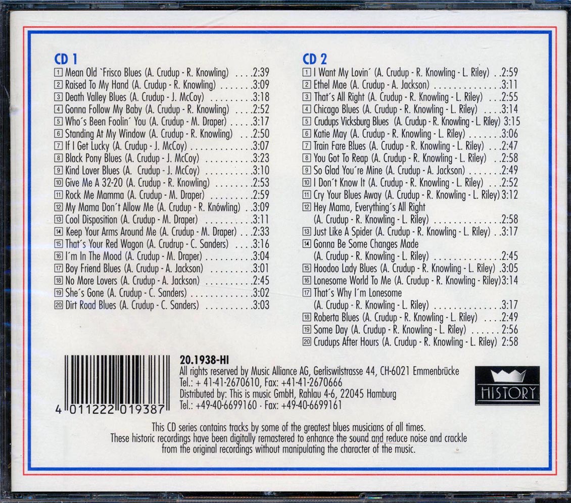 Arthur Big Boy Crudup - Crudup's After Hours: Nothing But The Blues (40 tracks) (2xCD) (remastered)