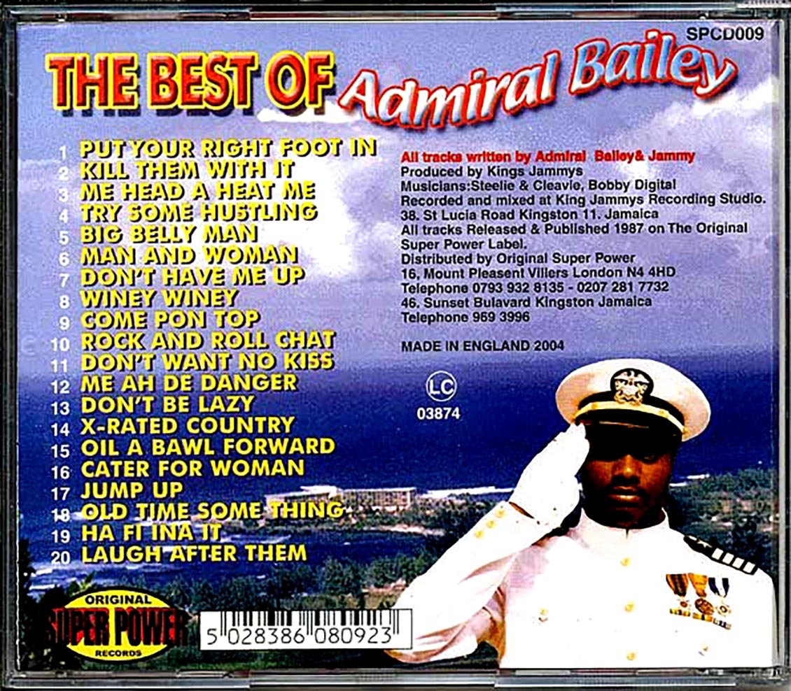 Admiral Bailey - Best Of (20 tracks)