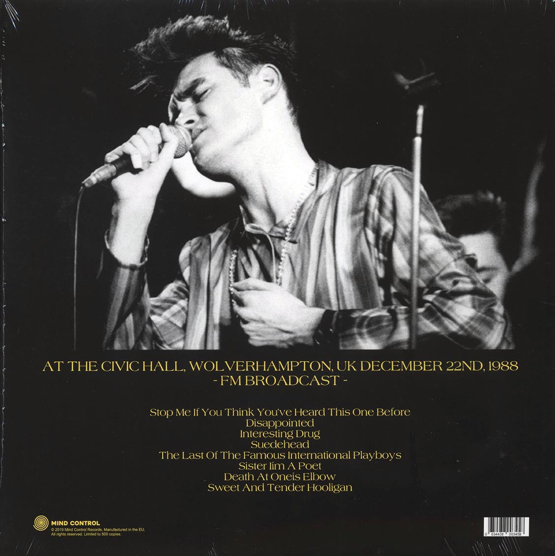 Morrissey - At The Civic Hall, Wolverhampton, UK December 22nd, 1988 (ltd. 500 copies made)