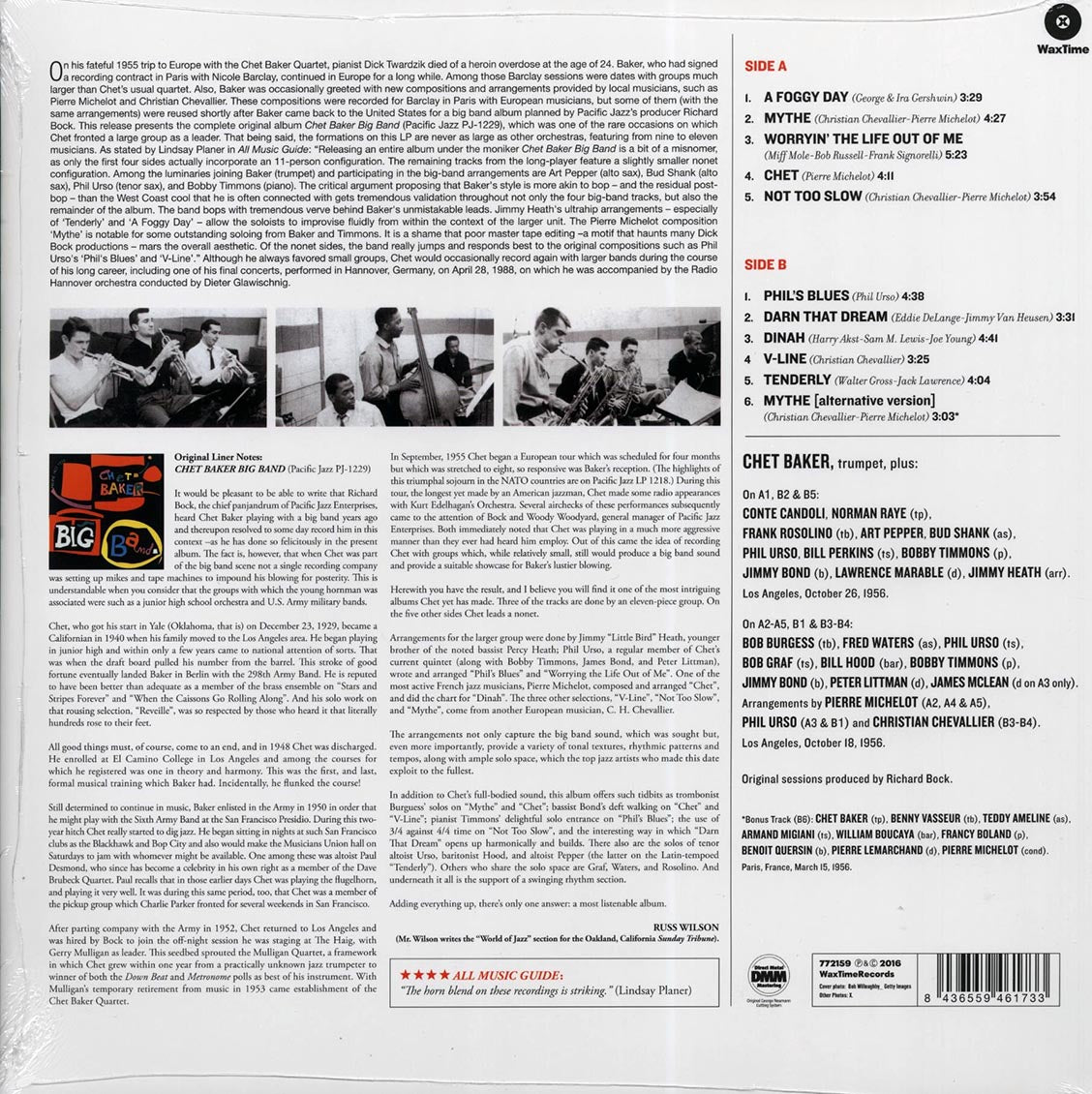 Chet Baker - Big Band (DMM) (ltd. ed.) (180g) (High-Def VV) (remastered)