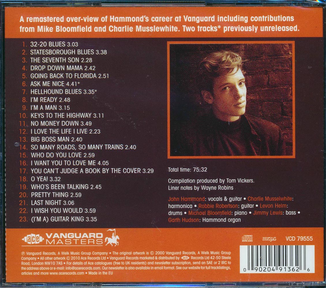 John Hammond - Best Of The Vanguard Years (23 tracks) (remastered)