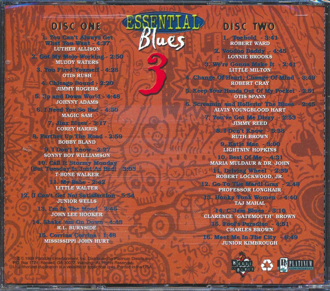 Muddy Waters, Johnny Adams, Magic Sam, Etc. - Essential Blues 3 (31 tracks) (2xCD)