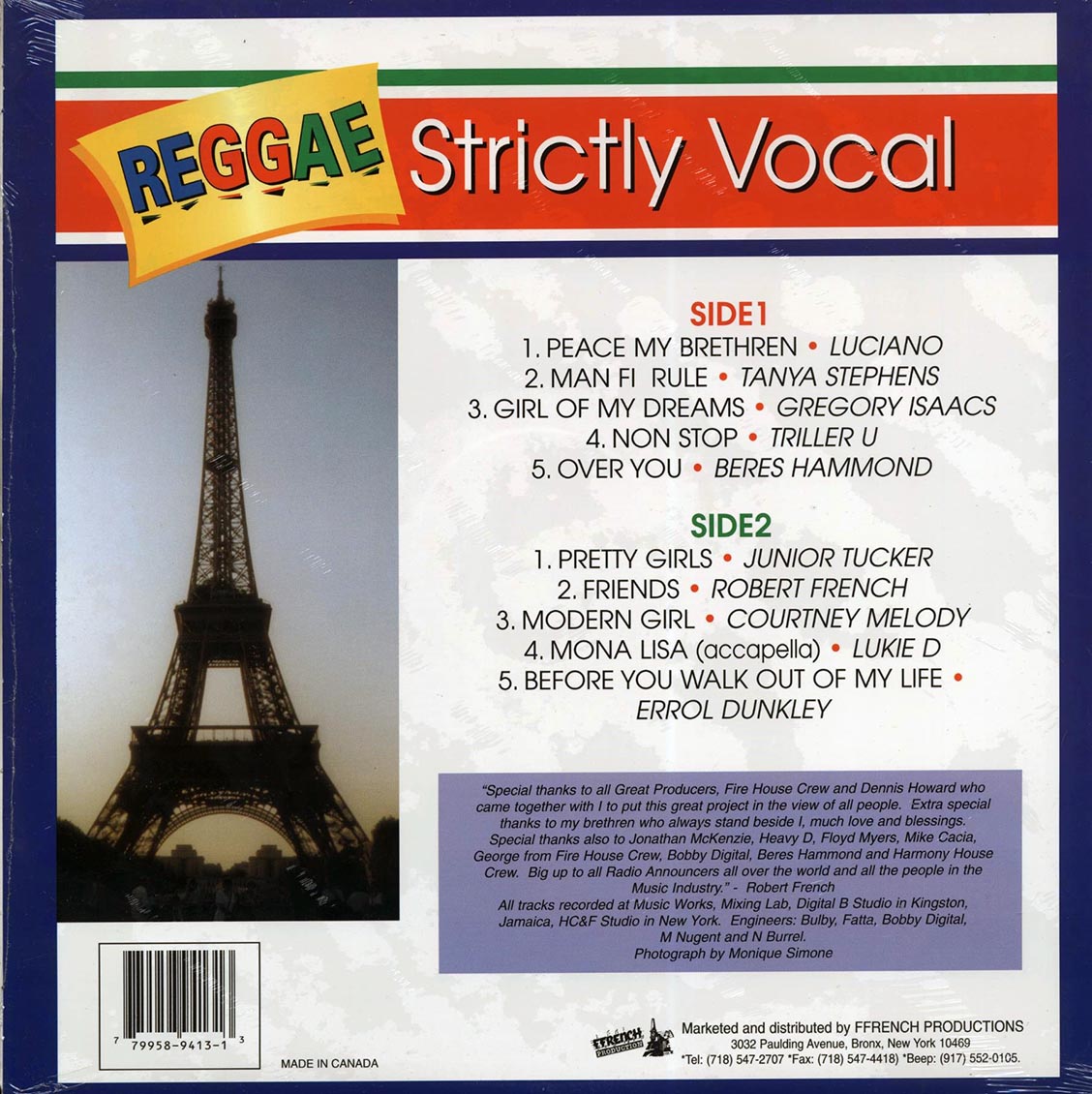 Gregory Isaacs, Luciano, Courtney Melody, Etc. - Reggae Strictly Vocal (orig. press)