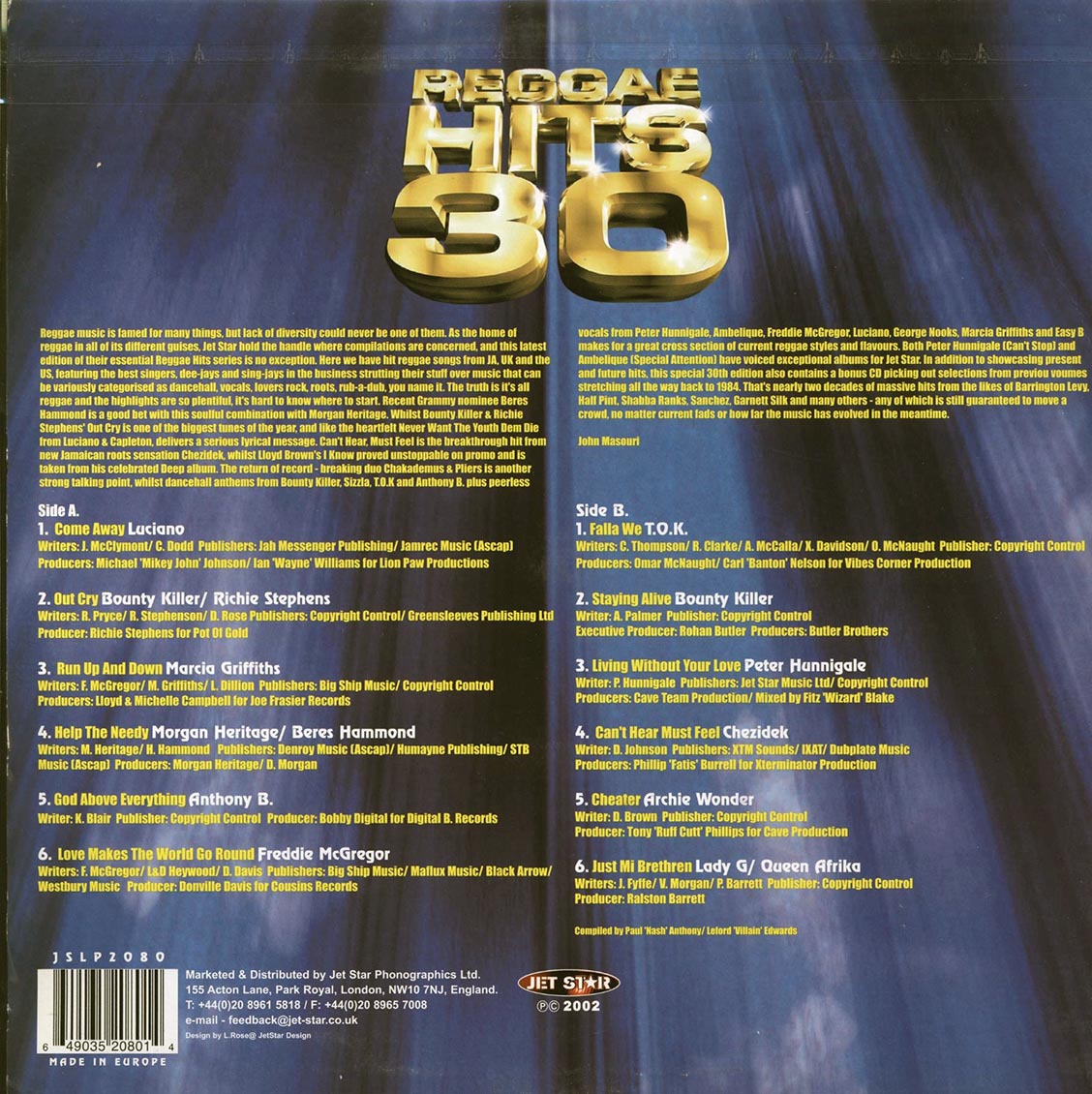 Anthony B, Beres Hammond, Luciano, Etc. - Reggae Hits Volume 30