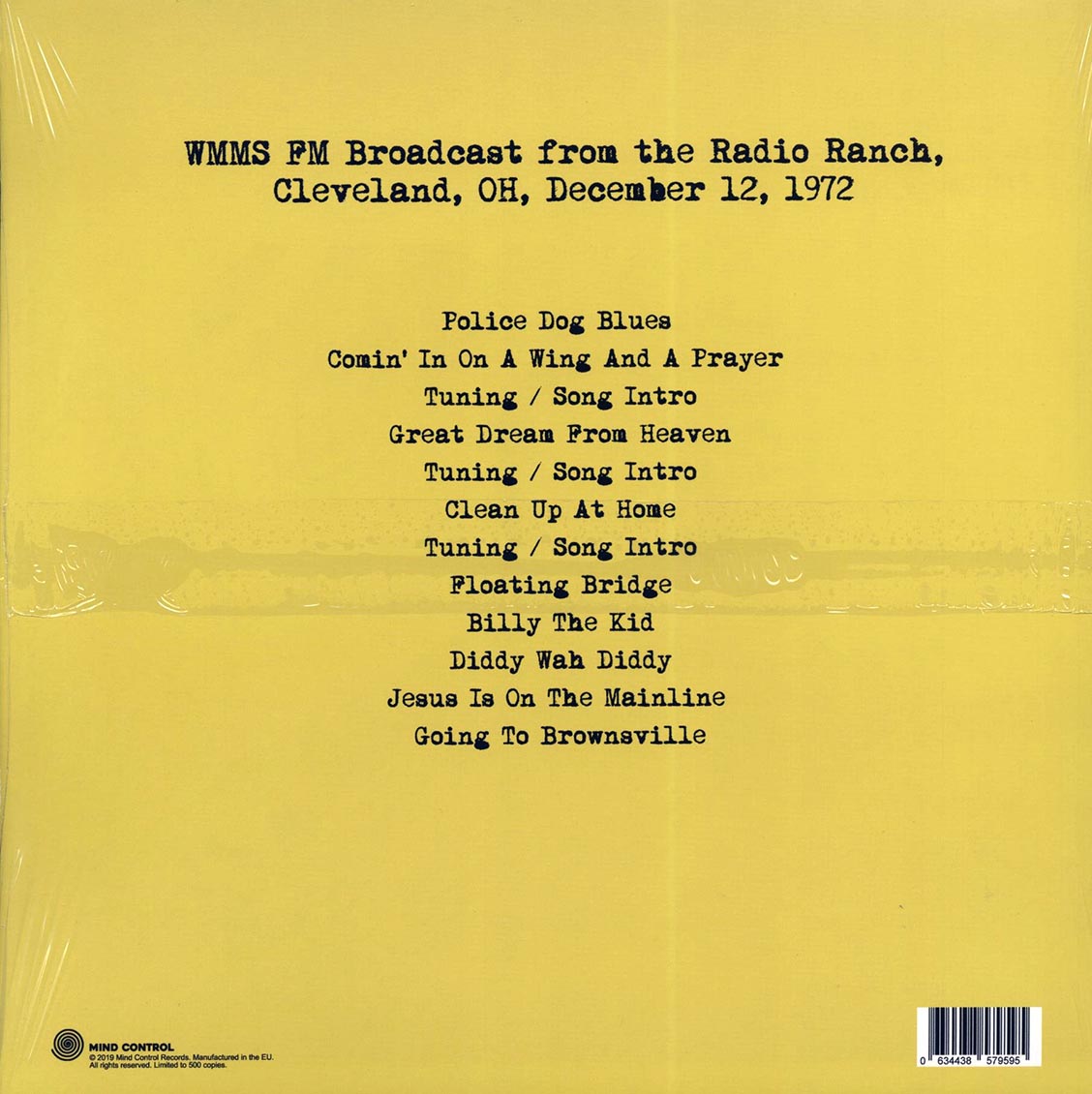Ry Cooder - Radio Ranch Recordings: Cleveland, OH 1972 WWMS Broadcast (ltd. 500 copies made)