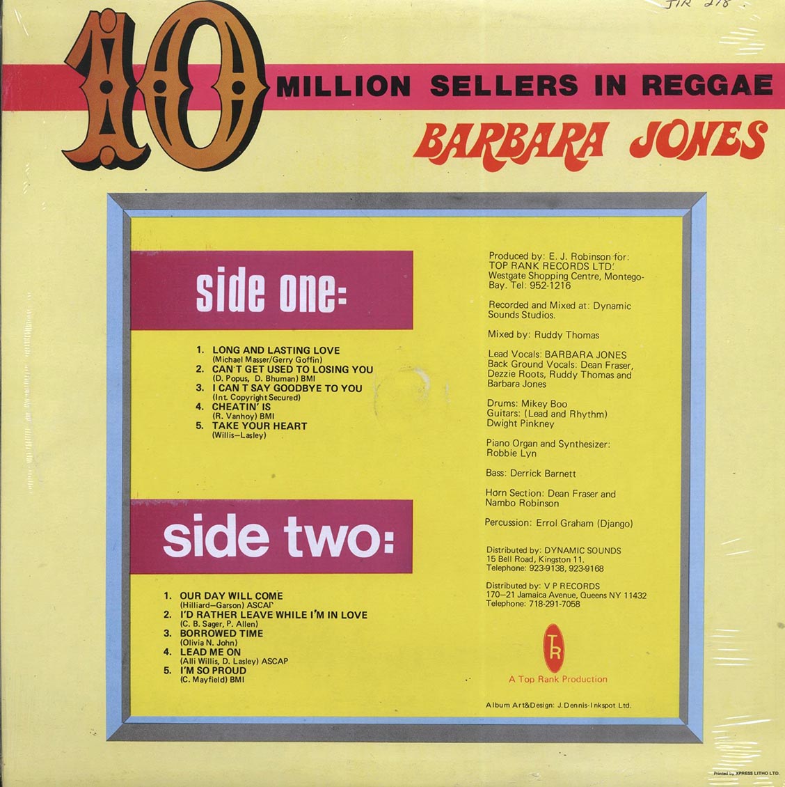 Barbara Jones - 10 Million Sellers In Reggae (orig. press)
