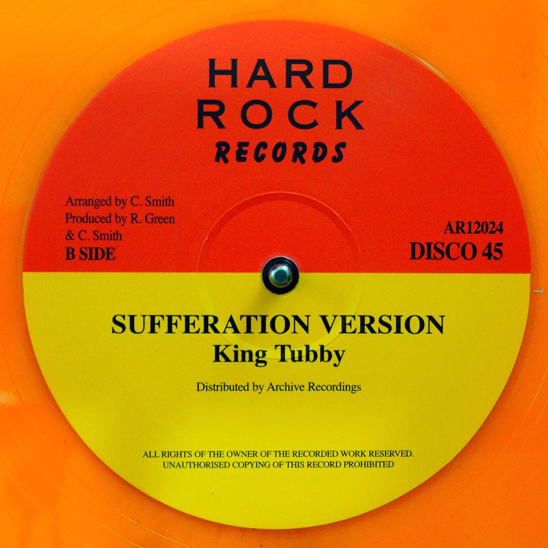 Jr. Reid - Sufferation  /  King Tubby - Sufferation Version (rhythm: "Shine Eye Gal/Late Night Blues") (colored vinyl)