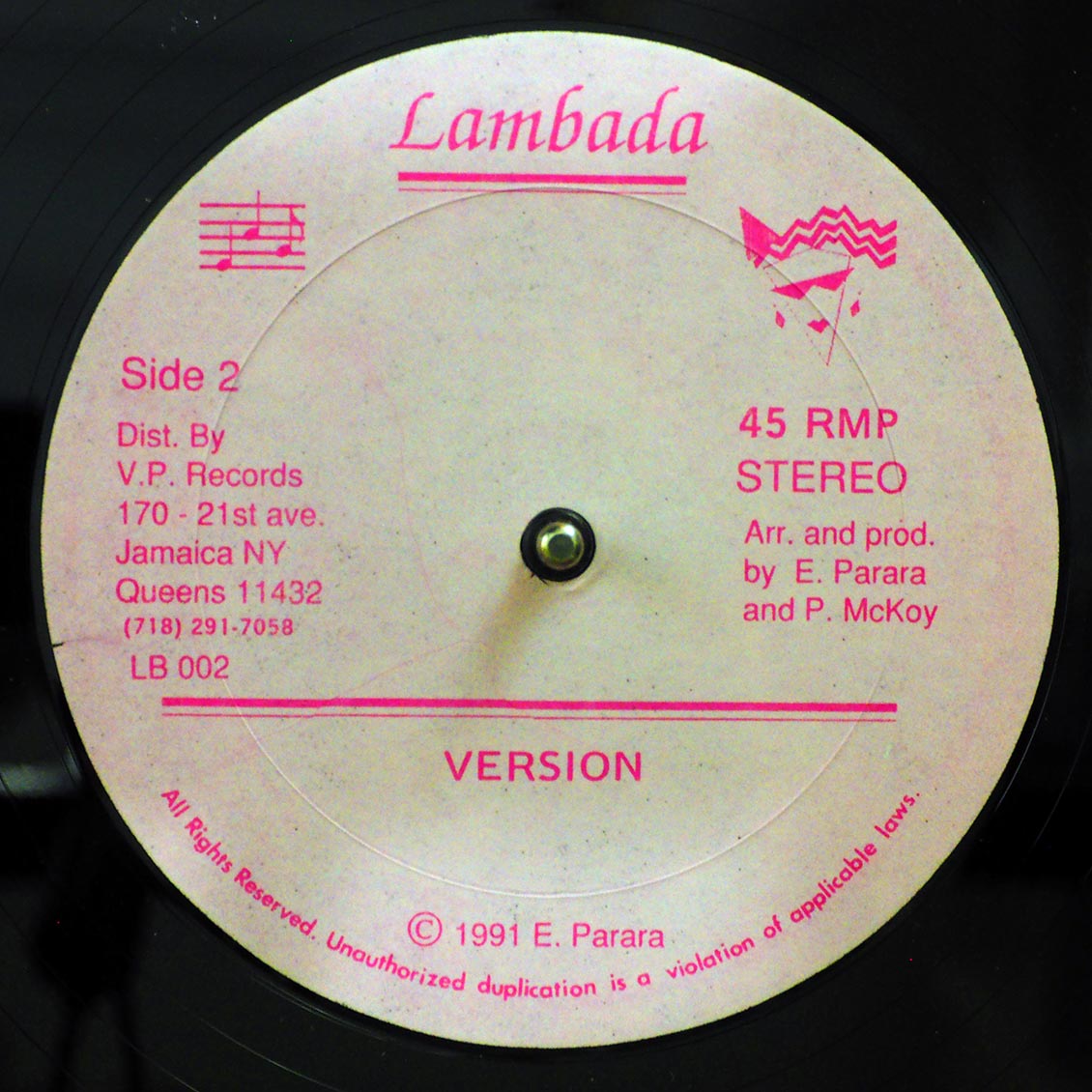 Red Dragon - Bow Cat; Version  /  Version 2 (rhythm: "Answer AKA Never Let Go") (orig. press)