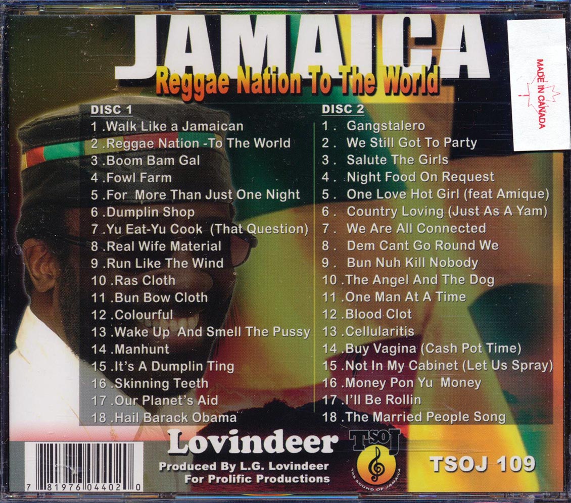 Lovindeer - Jamaica: Reggae Nation To The World (36 tracks) (2xCD)
