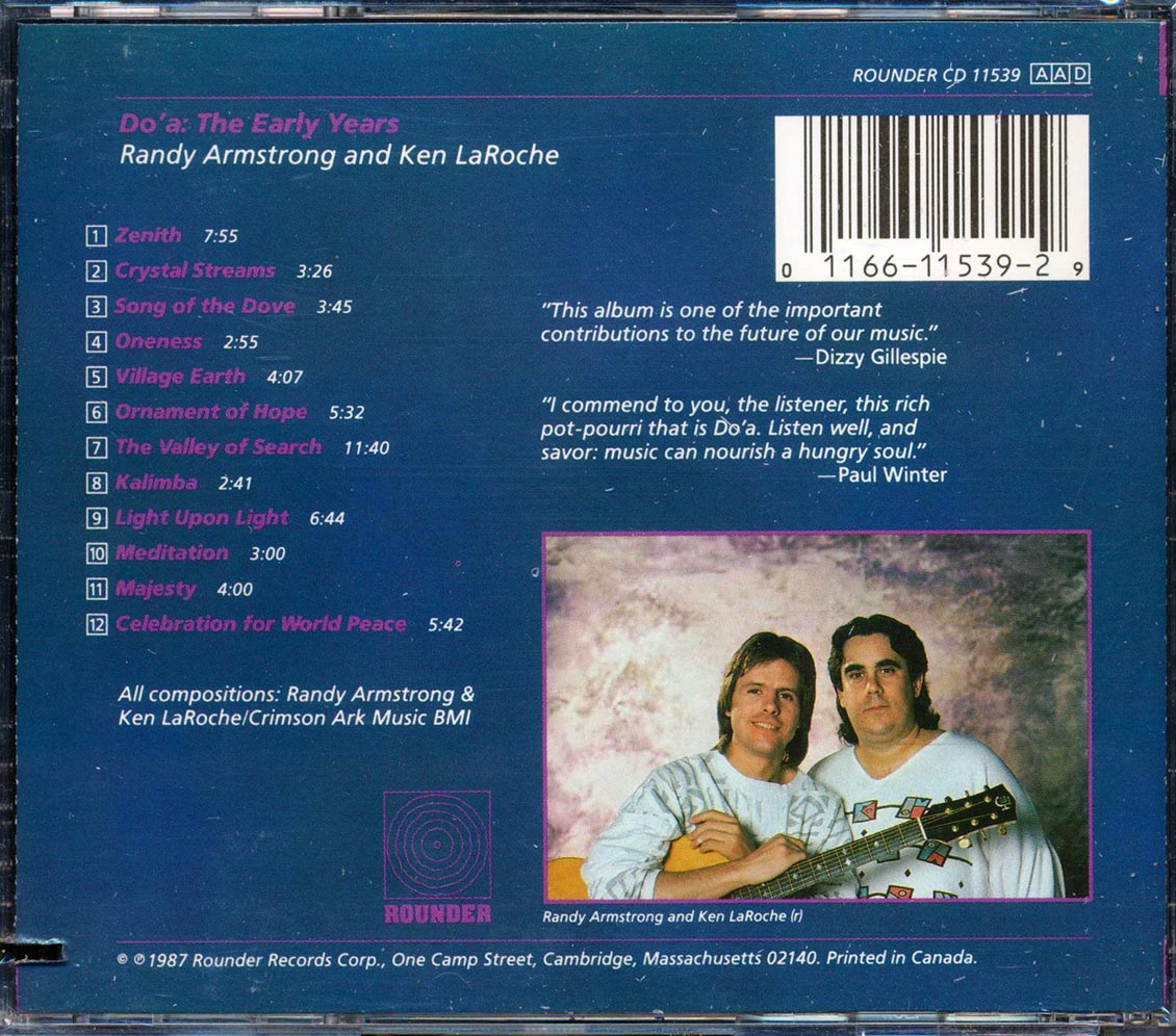 Randy Armstrong, Ken Laroche - Do'a: The Early Years: Selections From Lioght Upon Light & Ornament Of Hope (marked/ltd stock)