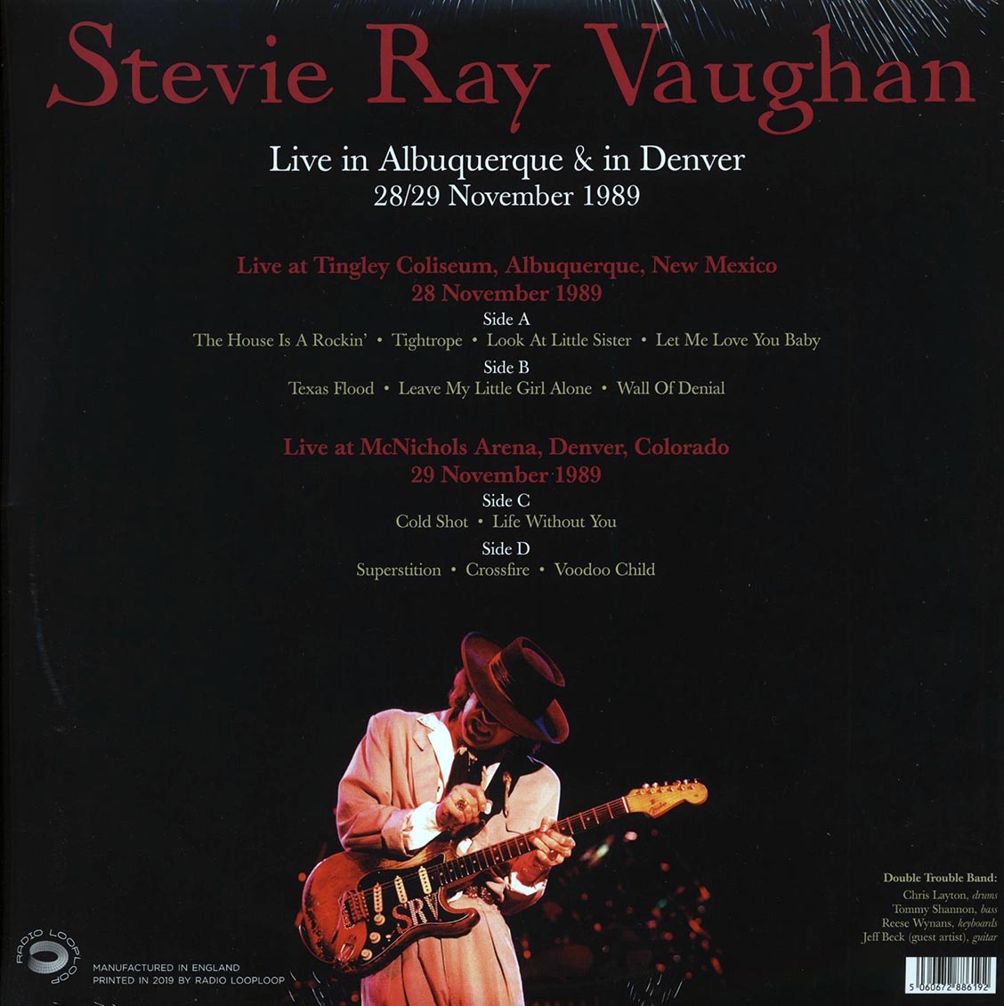Stevie Ray Vaughan - Live In Albuquerque & In Denver 28/29 November 1989 (2xLP)