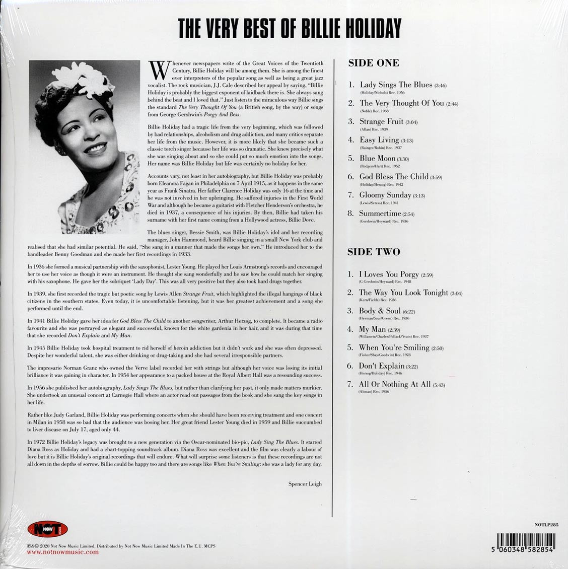 Billie Holiday - The Very Best Of Billie Holiday (180g) (colored vinyl)