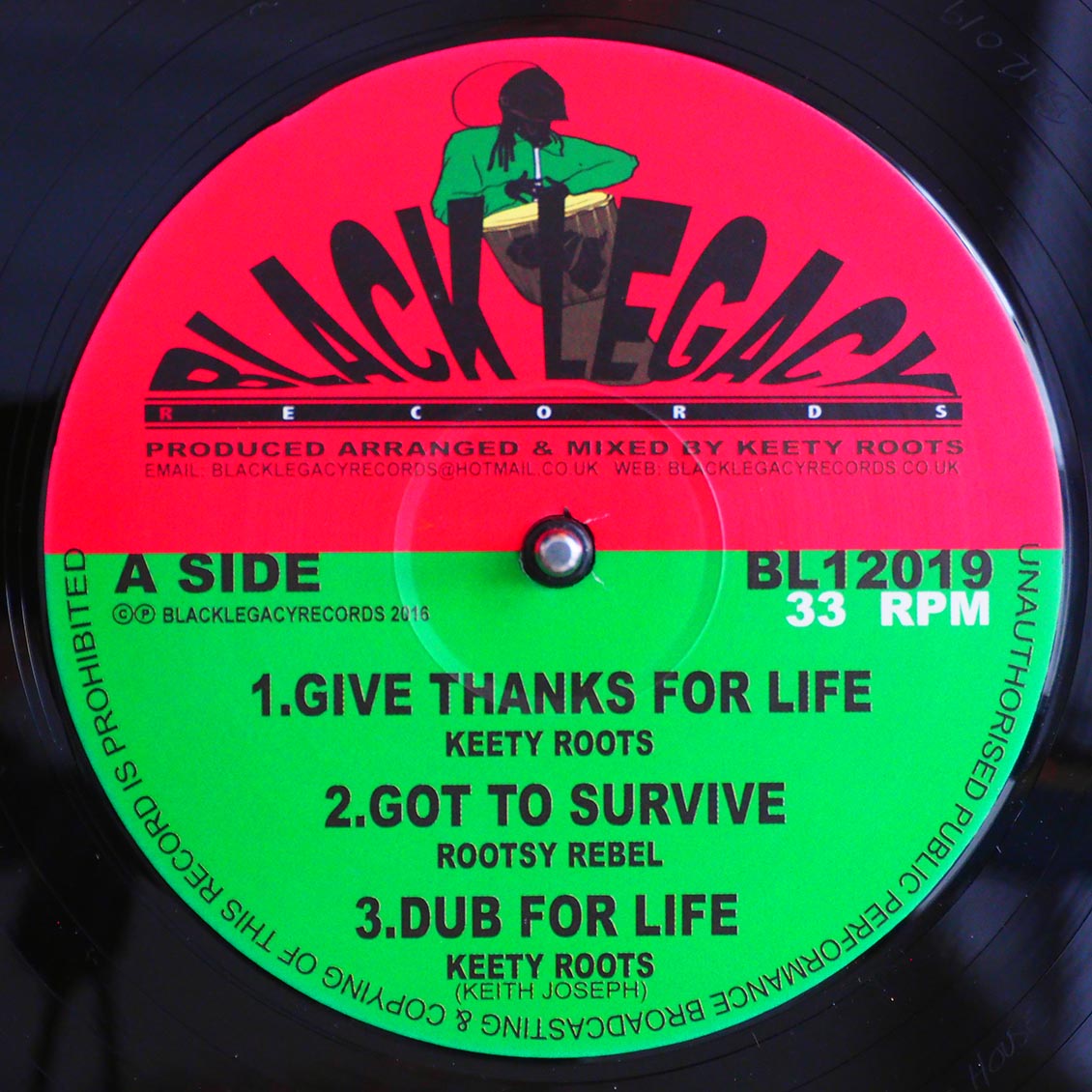 Keety Roots - Give Thanks For Life; Rootsy Rebel - Got To Survive; Keety Roots - Dub For Life  /  Keety Roots - To The End; Keety Roots - Over The Horizen; Keety Roots - Dub To The End