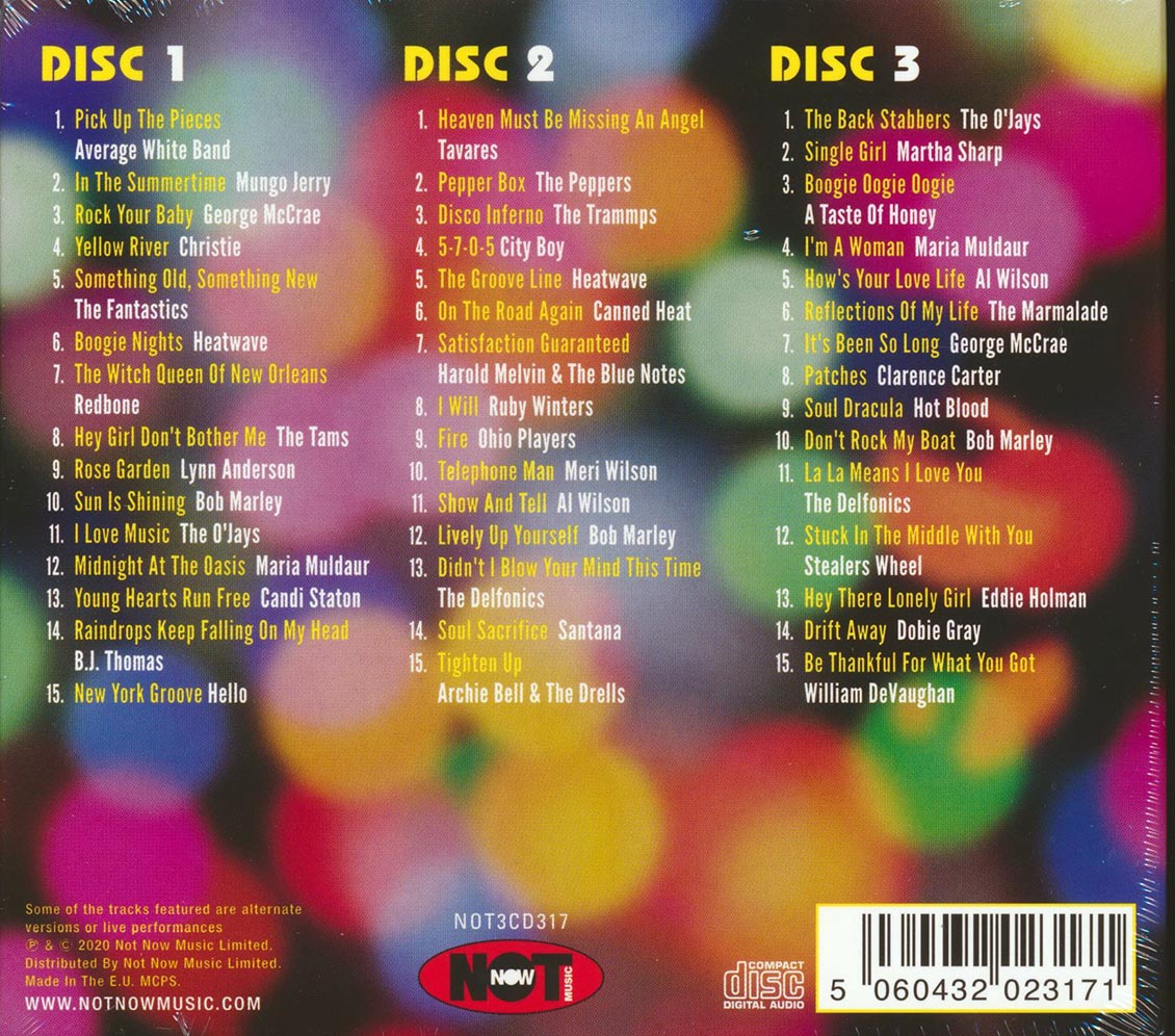 Santana, Bob Marley, Mungo Jerry, Redbone, Etc. - Sounds Of The '70s (45 tracks) (3xCD) (deluxe 3-fold digipak)