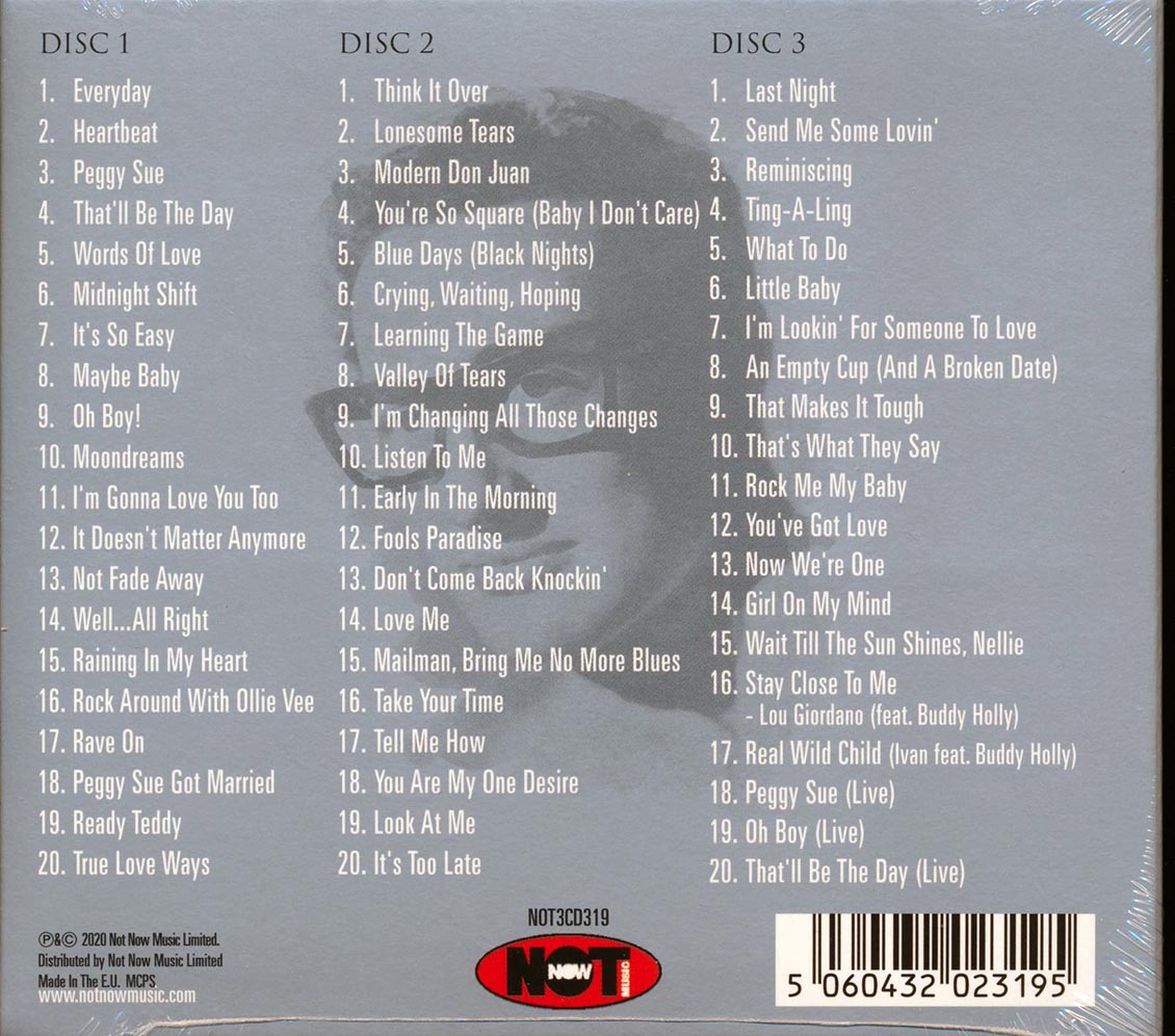 Buddy Holly - The Platinum Collection (60 tracks) (3xCD) (deluxe 3-fold digipak)