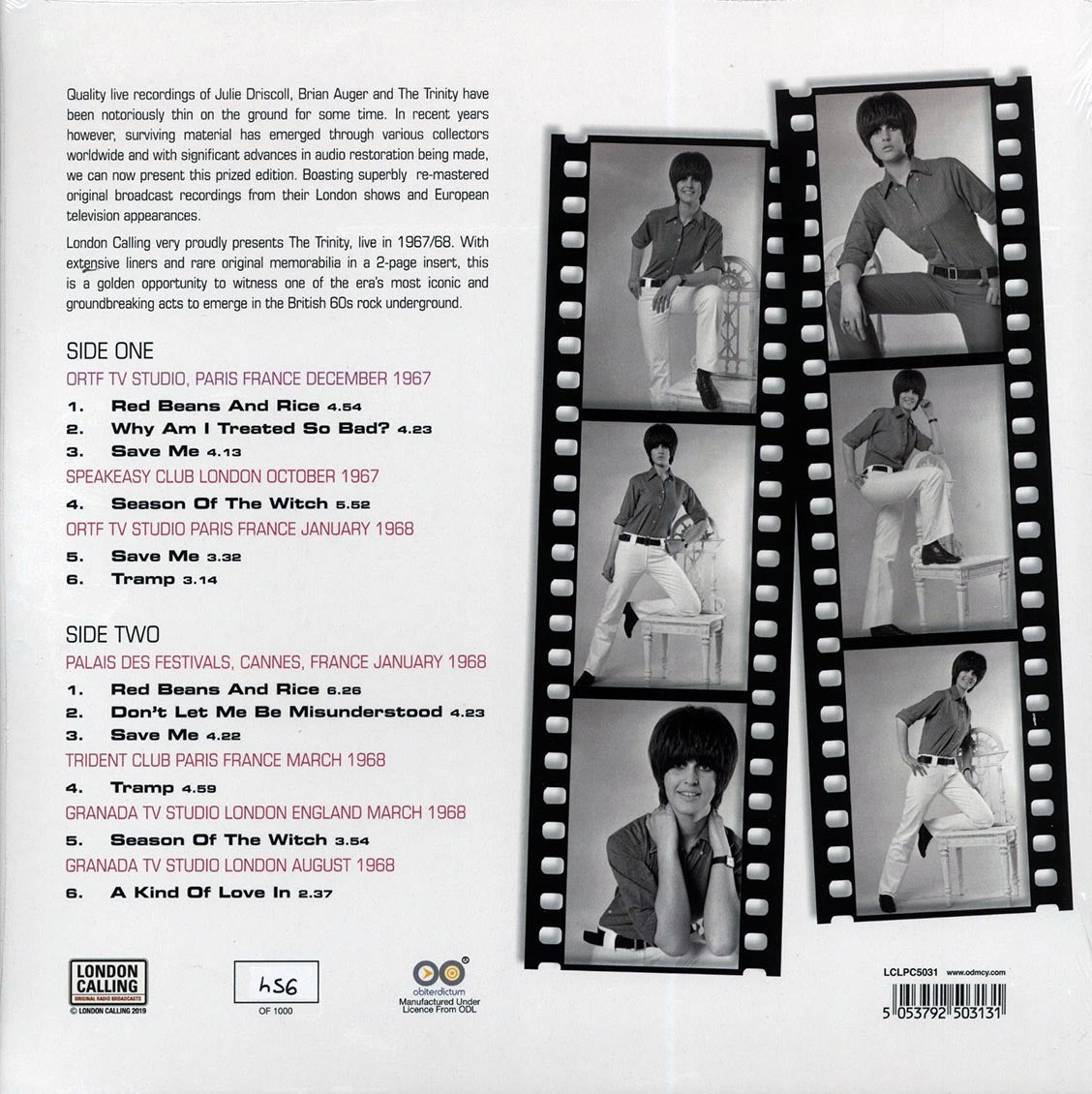 Julie Driscoll, Brian Auger & The Trinity - Live On Air 1967-68 (numbered ltd.ed.) (180g) (white vinyl) (remastered)