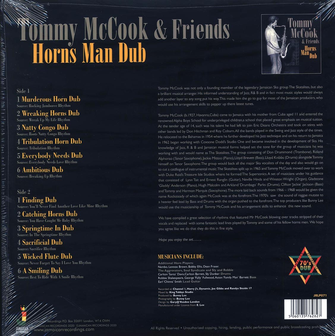 Tommy McCook & Friends - Horns Man Dub (180g)