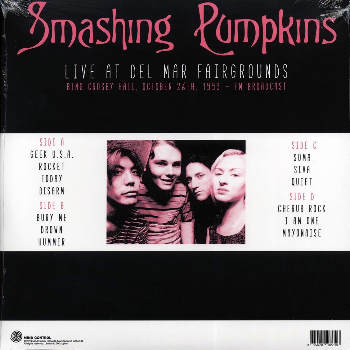 Smashing Pumpkins - Live At Del Mar Fairgrounds, Bing Crosby Hall, October 26th, 1993 FM Broadcast (ltd. 500 copies made) (2xLP)