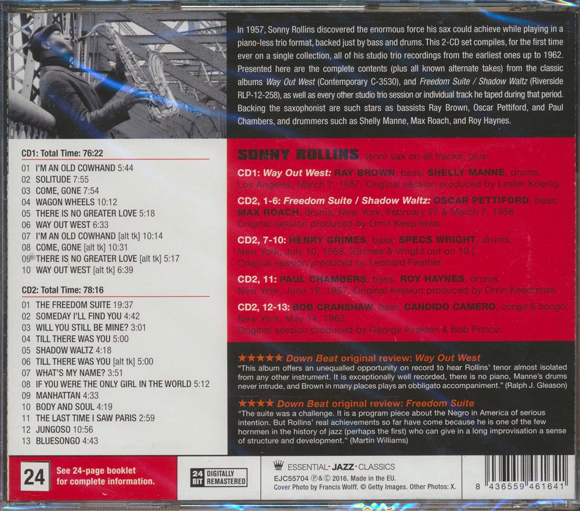 Sonny Rollins Trio - Complete 1957-62 Studio Recordings (23 tracks) (2xCD) (incl. 24-page booklet) (24-bit mastering) (remastered)