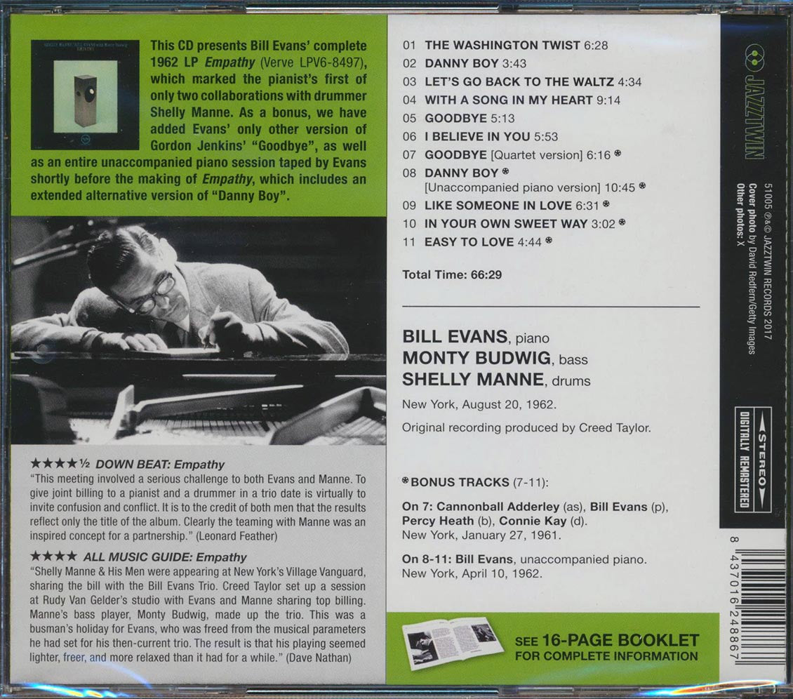 Bill Evans - Empathy (+ 6 bonus tracks) (ltd. ed.) (incl. 16-page booklet) (remastered)