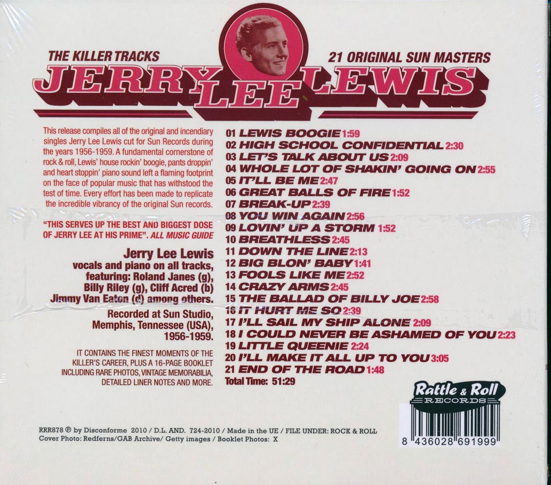 Jerry Lee Lewis - The Killer Tracks: 21 Original Sun Masters (21 tracks) (incl. 16-page booklet)