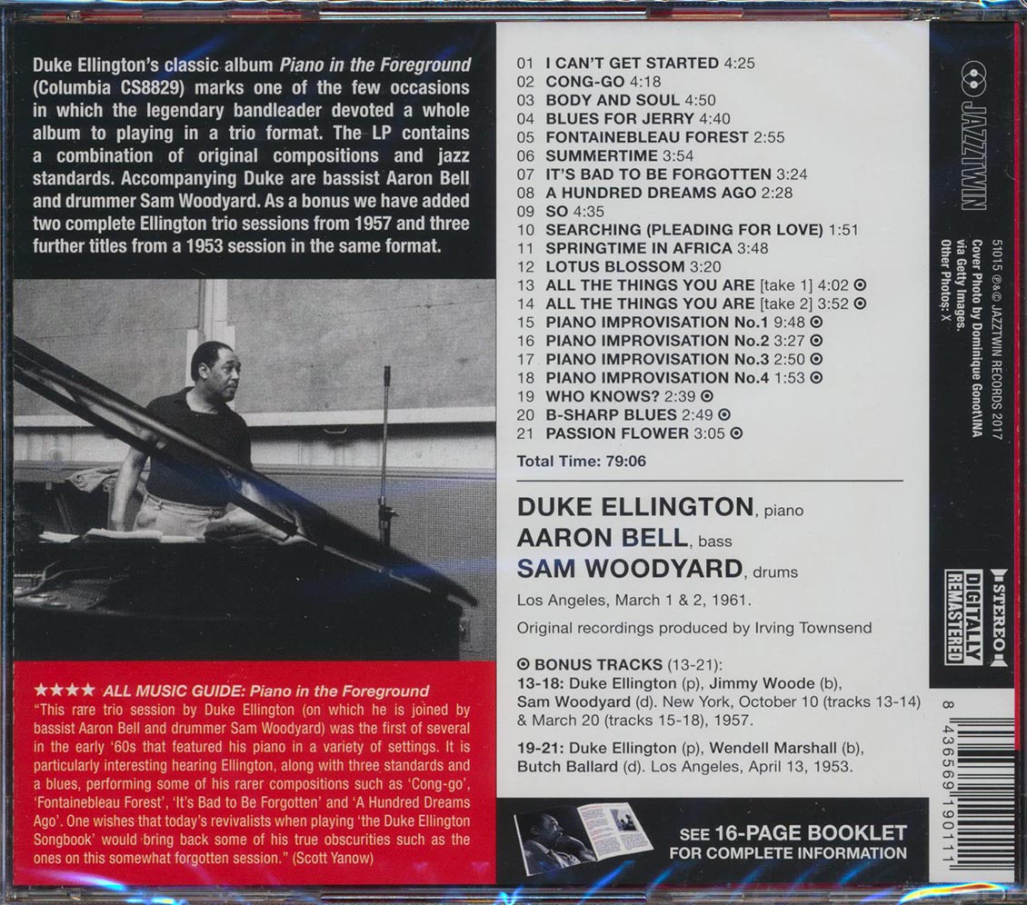 Duke Ellington - Piano In The Foreground (21 tracks) (+ 10 bonus tracks) (ltd. ed.) (incl. 16-page booklet) (remastered)
