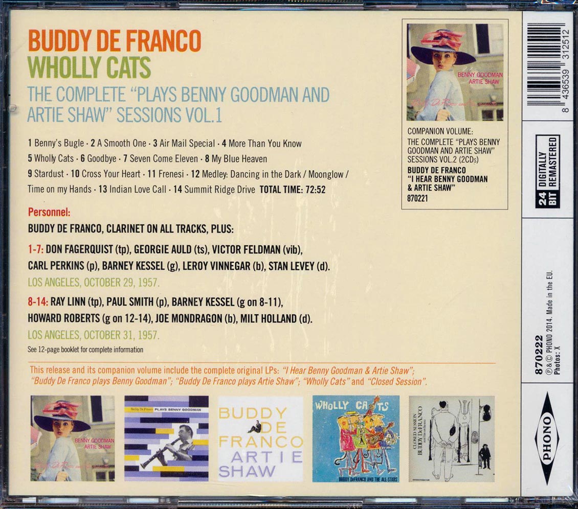Buddy De Franco - Wholly Cats (+ 8 bonus tracks) (incl. 12-page booklet) (remastered) (24-bit mastering)