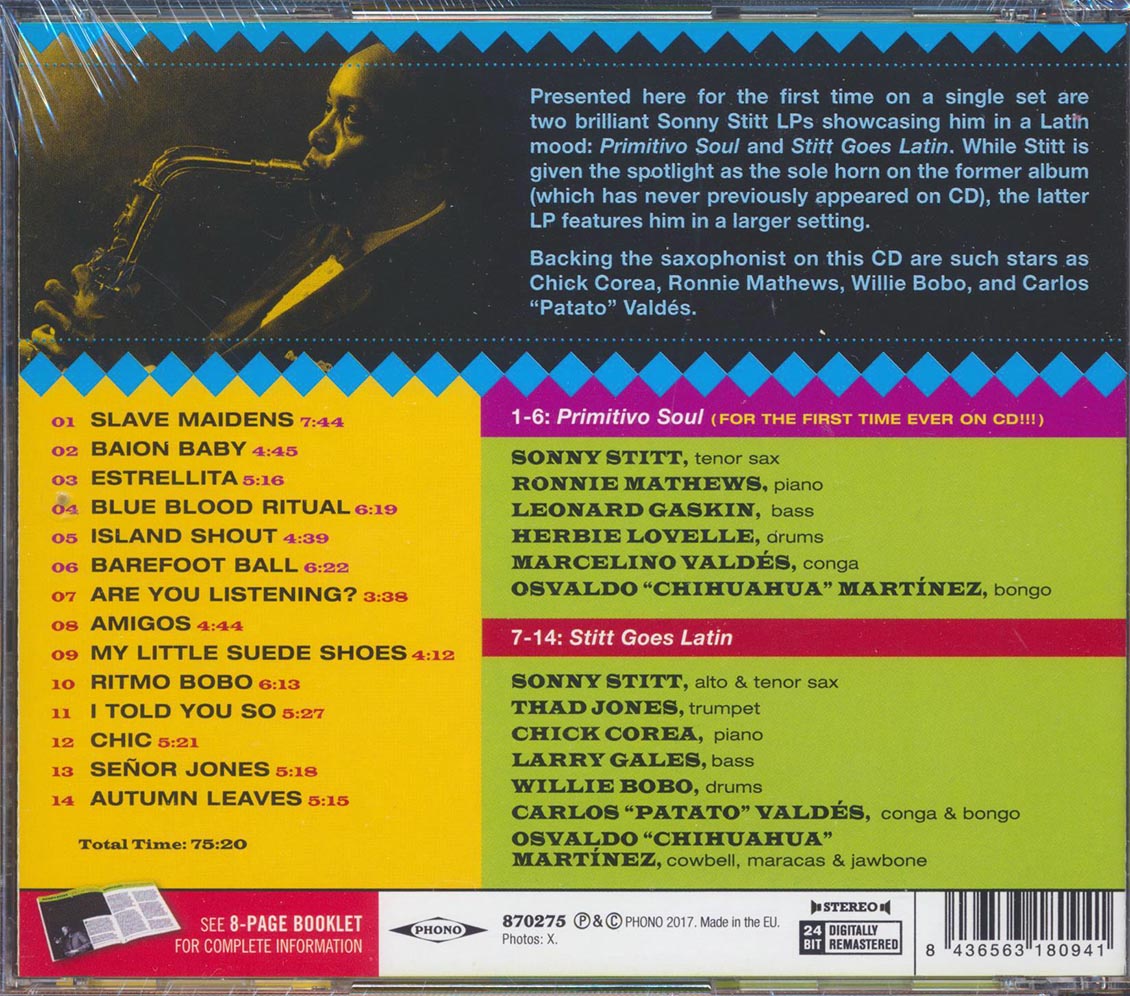 Sonny Stitt - The Latin Sides: Primitivo Soul + Stitt Goes Latin (2 albums on 1 CD) (incl. 8-page booklet) (remastered) (24-bit mastering)