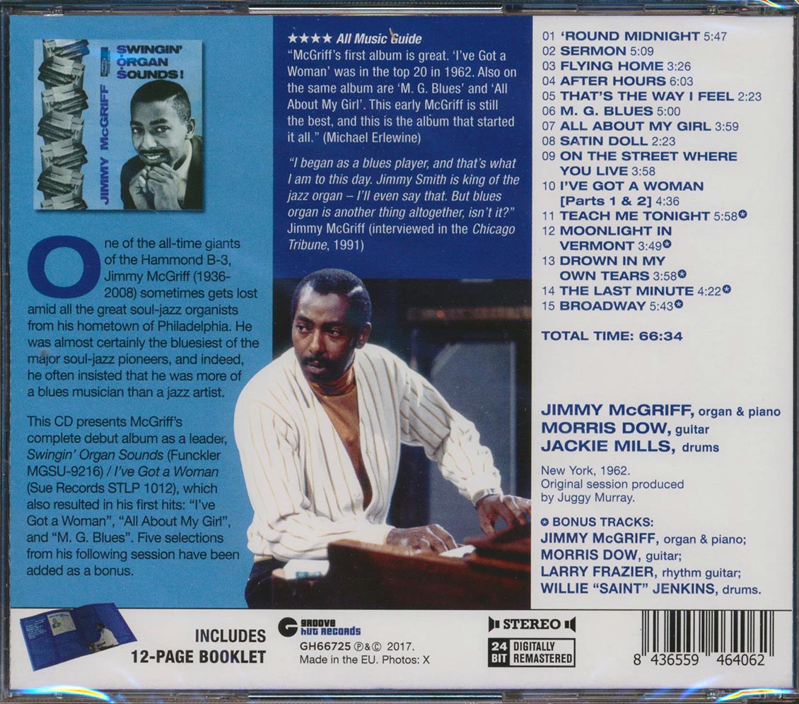 Jimmy McGriff Trio - Swingin' Organ Sounds! (+ 6 bonus tracks) (incl. 12-page booklet) (remastered) (24-bit mastering)
