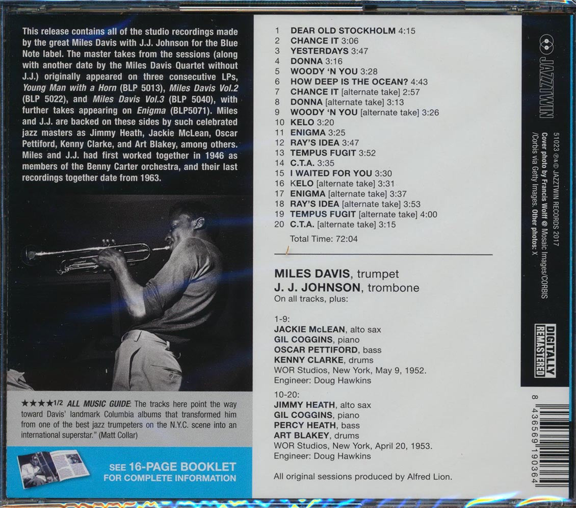 Miles Davis, JJ Johnson - Tempus Fugit (20 tracks) (+ 12 bonus tracks) (ltd. ed.) (incl. 16-page booklet) (remastered)