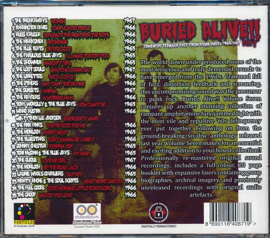 Johnny Chester, The Showmen, The Clique, Etc. - Buried Alive! Demented Teenage Fuzz From Down Under 1965-1967 (25 tracks) (incl. large booklet) (remastered)