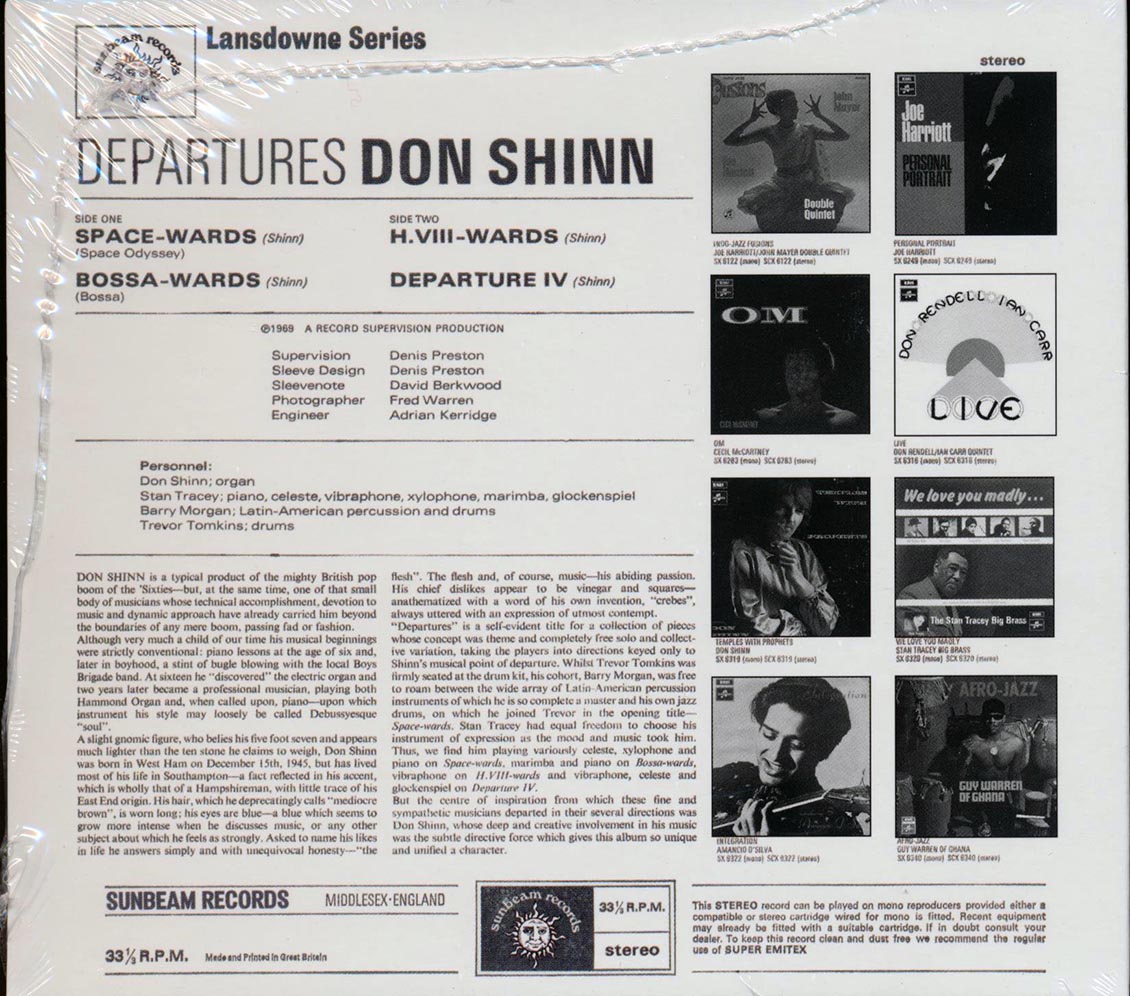 Don Shinn - Departures (+ 4 bonus tracks) (incl. large booklet) (remastered)