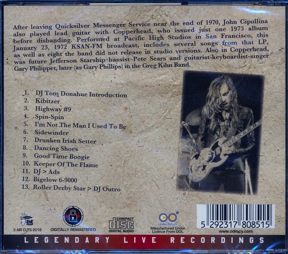 Copperhead - Live At Pacific High Studios, San Francisco, 1972 (remastered)