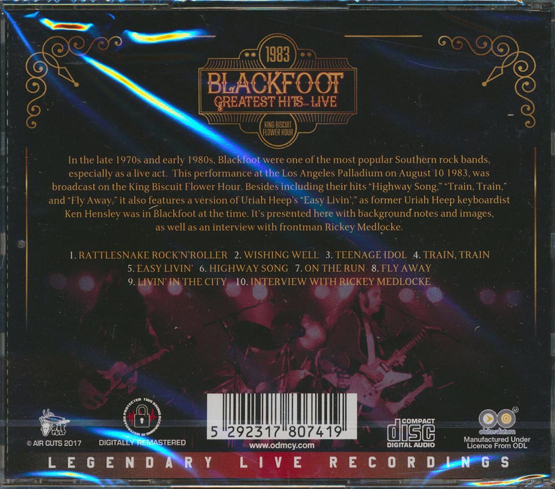 Blackfoots - Greatest Hits: Live 1983 (remastered)