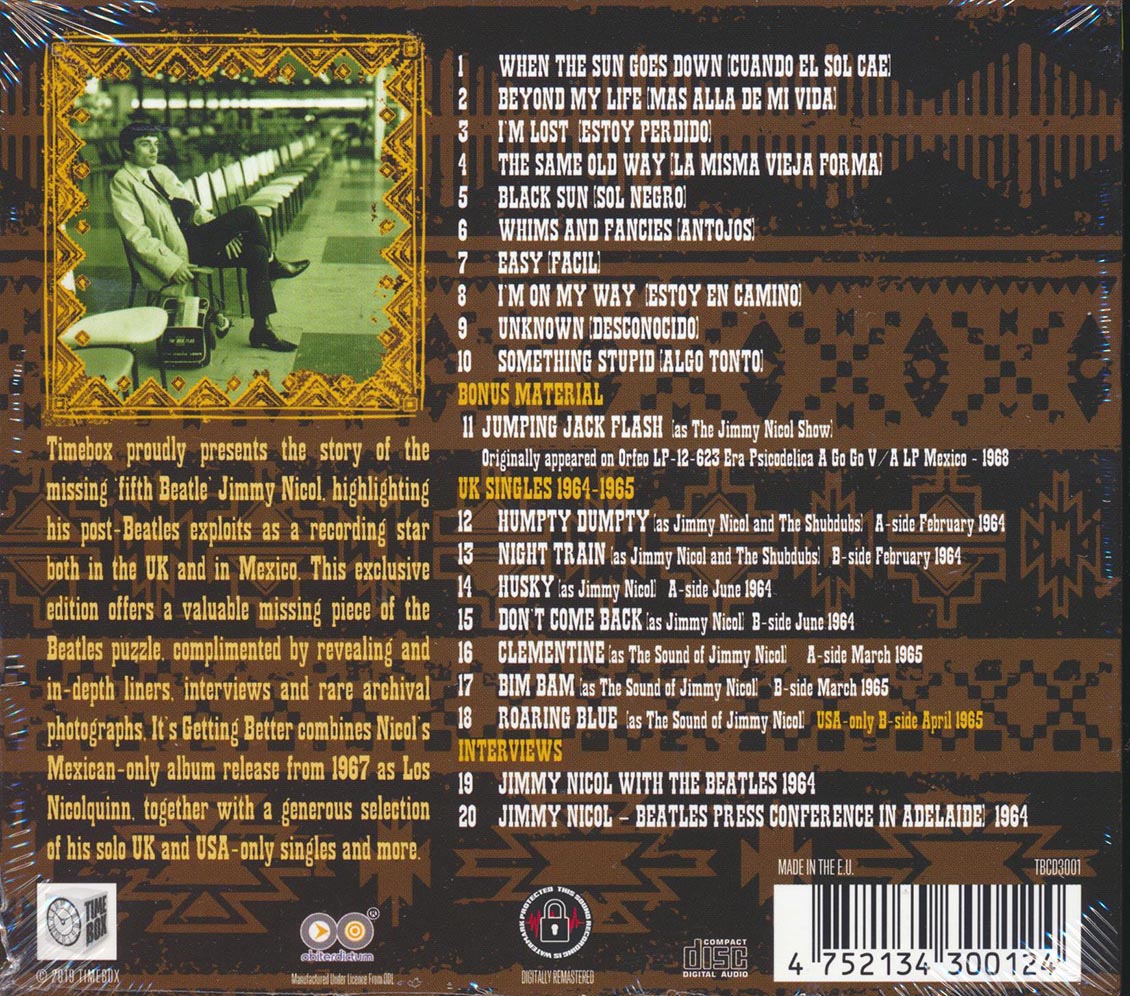 Jimmie Nicol - Los Nicolquinn: It's Getting Better, The '64-'68 Anthology (20 tracks) (incl. large booklet) (remastered)
