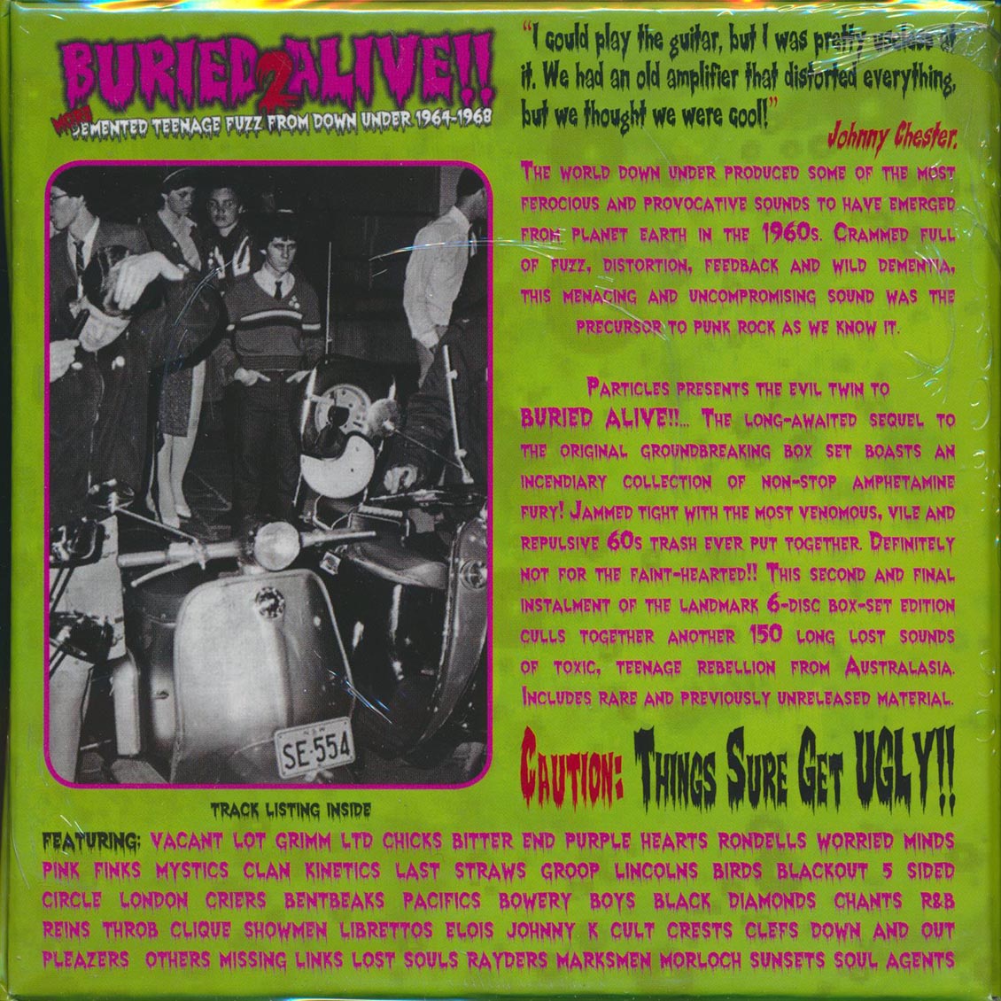 Python Lee Jackson, The Pink Finks, The Clique, The Chimney Sweeps, Etc. - Buried Alive 2!! More Demented Teenage Fuzz From Down Under 1964-1968 (170 tracks) (ltd. ed.) (6xCD) (box set) (incl. 80-page booklet) (remastered)