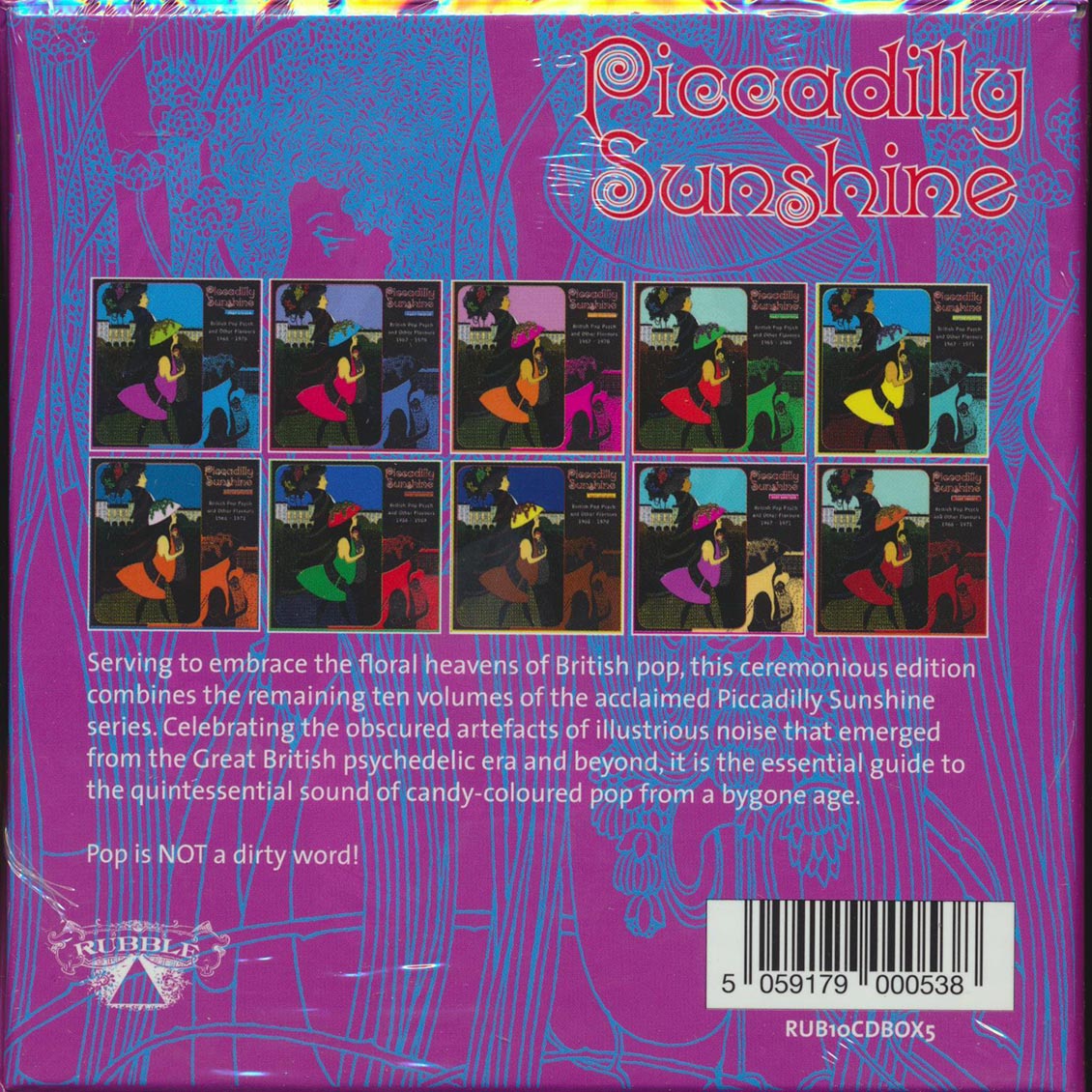 Chippy, Octopus, The Rogues, Sundragon, Etc. - Piccadilly Sunshine Volumes 11-20: A Compendium Of Rare Pop Curiousities From The British Psychedelic Era (200 tracks) (ltd. ed.) (10xCD) (box set) (incl. 84-page booklet) (remastered)
