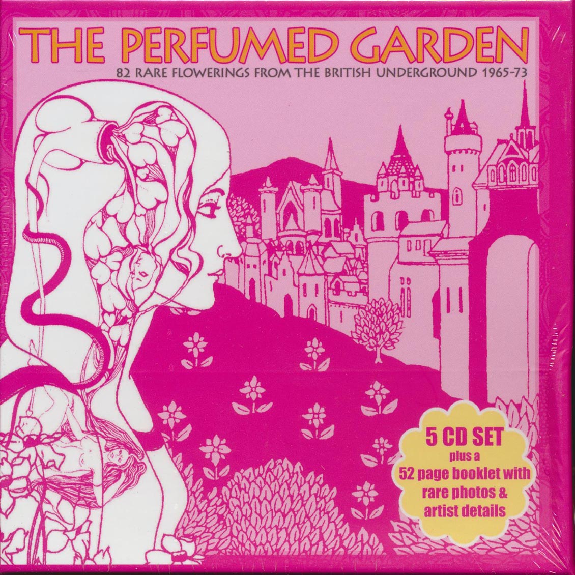 Tucky Buzzard, The Smoke, The Groundhogs, Timebox, Etc. - The Perfumed Garden: 82 Rare Flowerings From The British Underground 1965-73 (82 tracks) (ltd. ed.) (5xCD) (box set) (incl. 52-page booklet) (remastered)