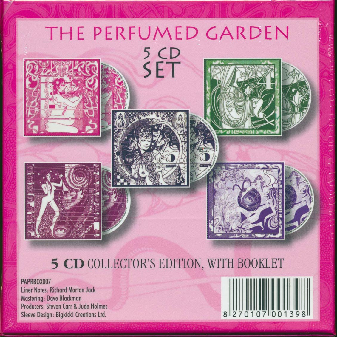 Tucky Buzzard, The Smoke, The Groundhogs, Timebox, Etc. - The Perfumed Garden: 82 Rare Flowerings From The British Underground 1965-73 (82 tracks) (ltd. ed.) (5xCD) (box set) (incl. 52-page booklet) (remastered)