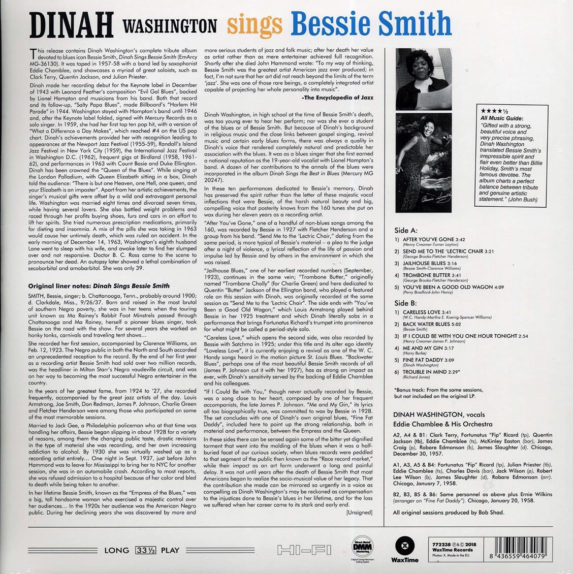 Dinah Washington - Sings Bessie Smith (DMM) (ltd. ed.) (180g) (High-Def VV) (remastered)